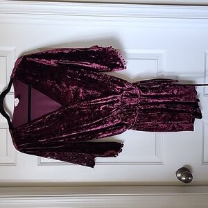 By together brand Goth/witchy crushed velvet romper